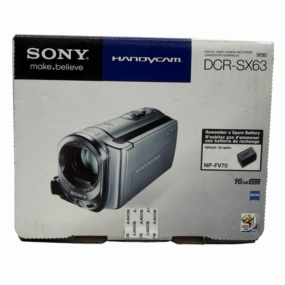 Sony Handycam DCR-SC63 Standard Definition Digital Camcorder, Silver 16GB Memory